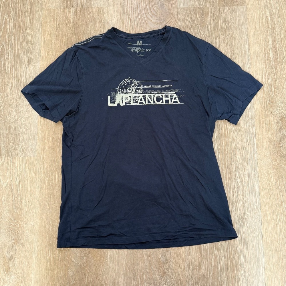 Banana Republic Tee Dark Blue La Plancha Graphic T-shirt Men's‎ M